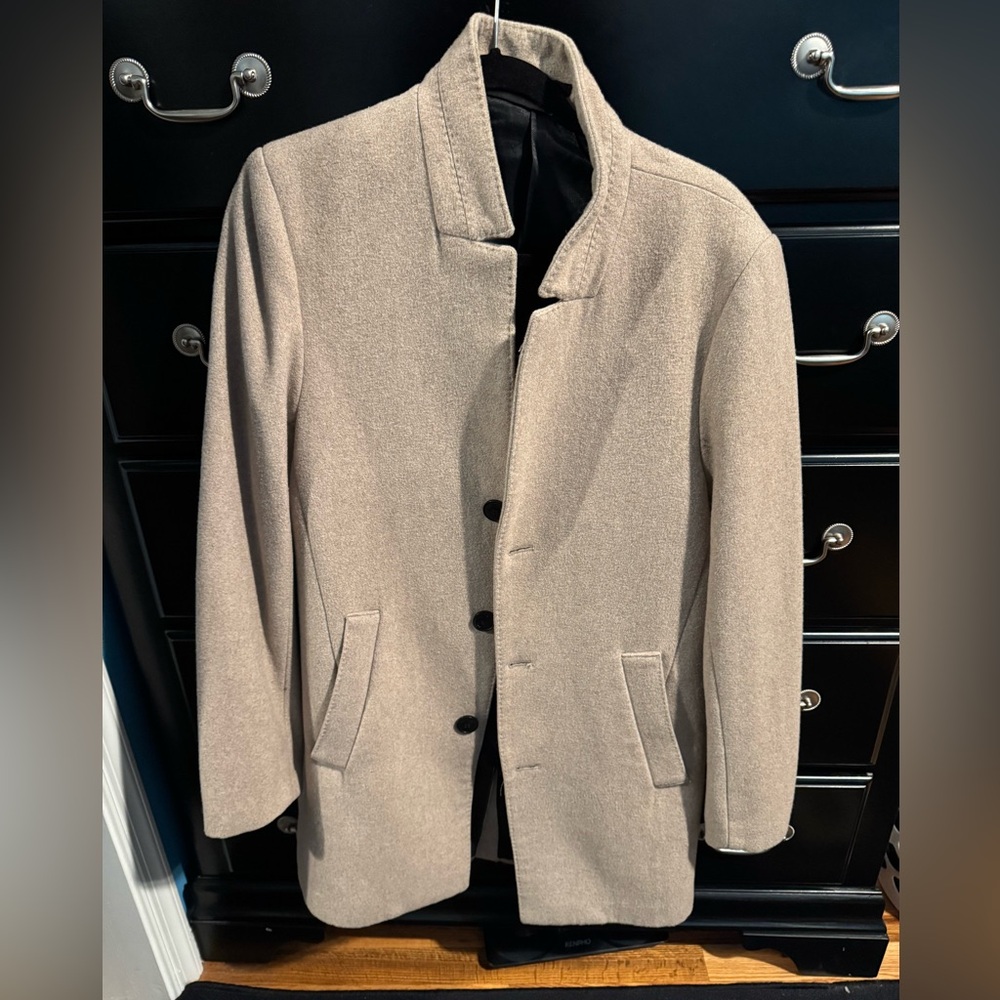 H&M Wool Beige Overcoat - 40R